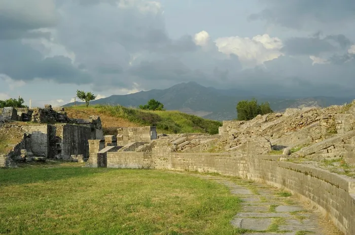 Framed Print : Partial view of the amphitheater ruins, ancient city of Salona, Solin, Croatia, 2018. Creator: Unknown Framed Print : Partial view of the amphitheater ruins, ancient city of Salona, Solin, Croatia, 2018. Creator: Unknown