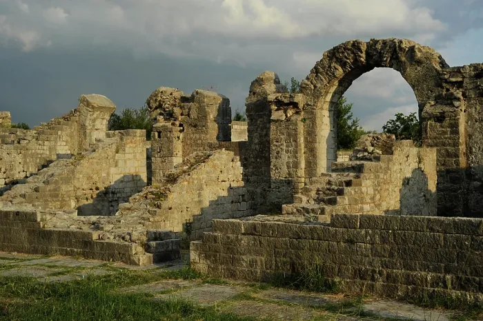 Framed Print : Partial view of the amphitheater ruins, ancient city of Salona, Solin, Croatia, 2018. Creator: Unknown Framed Print : Partial view of the amphitheater ruins, ancient city of Salona, Solin, Croatia, 2018. Creator: Unknown