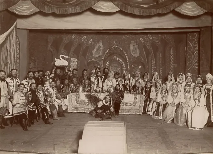 Framed Print : Participants of the production Russian Wedding, Krasnoyarsk amateurs of dramatic art, 1895. Creator: Unknown. Participants of the production Russian Wedding, Krasnoyarsk amateurs of dramatic art, 1895. Creator: Unknown Framed Print : Participants of the production Russian Wedding, Krasnoyarsk amateurs of dramatic art, 1895. Creator: Unknown. Participants of the production Russian Wedding, Krasnoyarsk amateurs of dramatic art, 1895. Creator: Unknown
