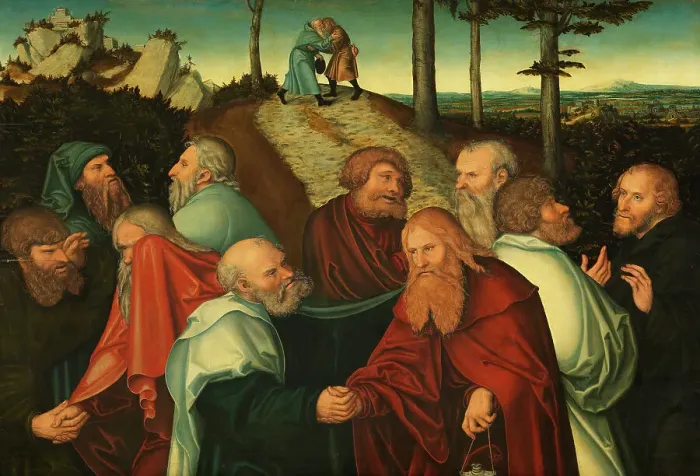 Framed Print : The Parting of the Apostles. Creator: Hans Cranach Framed Print : The Parting of the Apostles. Creator: Hans Cranach