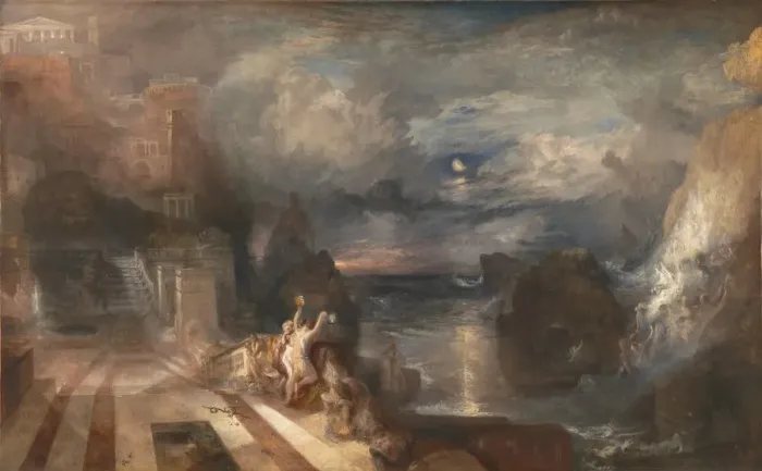 Framed Print : The Parting of Hero and Leander, before 1837. Artist: Turner, Joseph Mallord William (1775-1851) Framed Print : The Parting of Hero and Leander, before 1837. Artist: Turner, Joseph Mallord William (1775-1851)