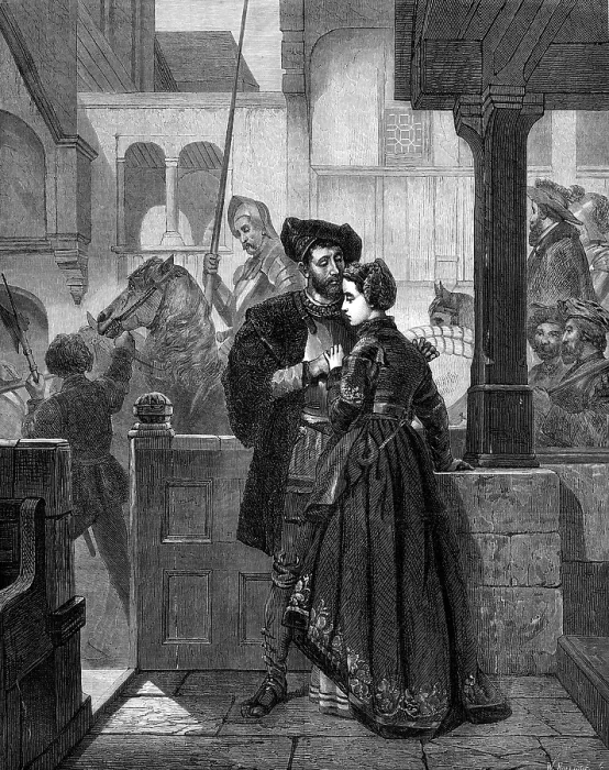 Framed Print : The Parting, by Wilhelm Koller, 1874. Creator: William Hollidge Framed Print : The Parting, by Wilhelm Koller, 1874. Creator: William Hollidge