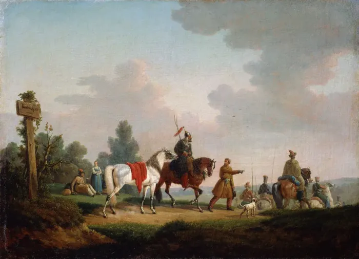 Framed Print : The Partisans in 1812, 1820. Artist: Edouard Swebach Framed Print : The Partisans in 1812, 1820. Artist: Edouard Swebach