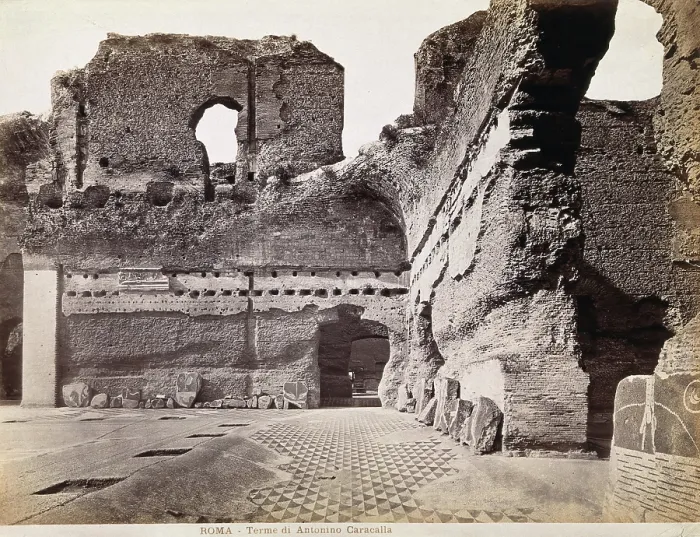 Framed Print : Partly ruined Roman baths of Antoninus Caracalla, c1880s. Creator: Unknown Framed Print : Partly ruined Roman baths of Antoninus Caracalla, c1880s. Creator: Unknown