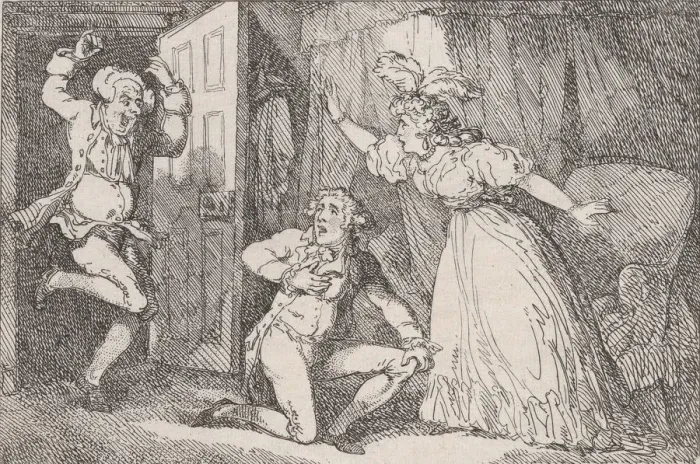 Framed Print : Partridge Interrupts Tom Jones in his Protestations to Lady Bellaston Framed Print : Partridge Interrupts Tom Jones in his Protestations to Lady Bellaston