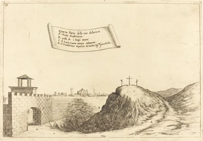 Framed Print : Four Parts of the Via Dolorosa, 1619. Creator: Jacques Callot Framed Print : Four Parts of the Via Dolorosa, 1619. Creator: Jacques Callot
