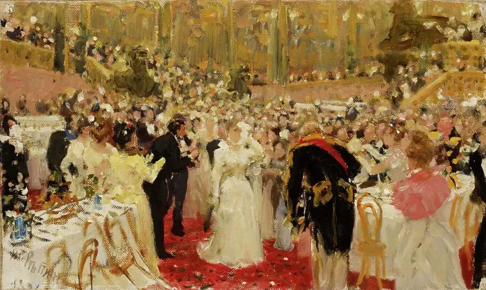 Framed Print : Party for the Aristocracy, 1894. Creator: Il'ya Repin