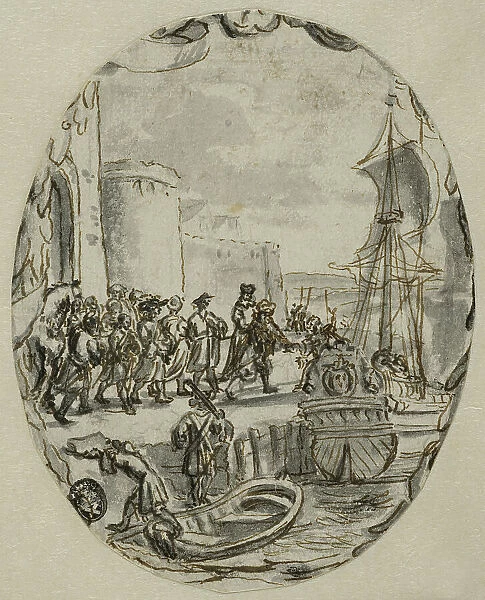 A Party Embark on a Ship. Creator: Romeyn de Hooghe