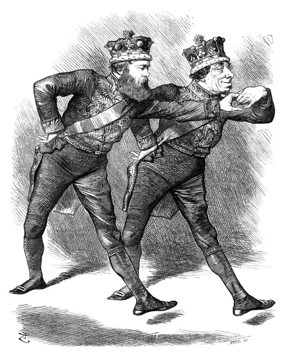 Framed Print : The Pas De Deux!, 1878. Artist: Swain Framed Print : The Pas De Deux!, 1878. Artist: Swain