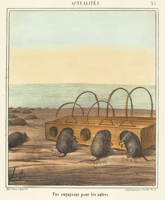 Framed Print : Pas engageant pour les autres (Unenticing for the Others), 1868. Creator: Honore Daumier