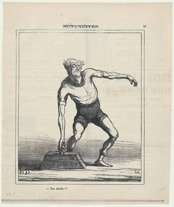 Framed Print : Pas meche!!!, 1872. Creator: Honore Daumier Framed Print : Pas meche!!!, 1872. Creator: Honore Daumier