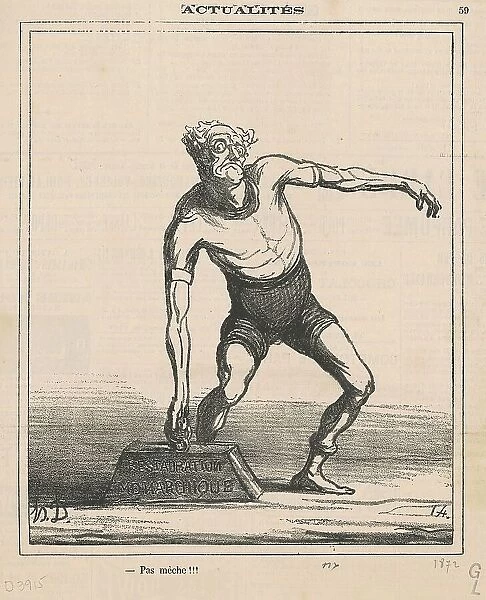 Pas mèche!!!, 19th century. Creator: Honore Daumier