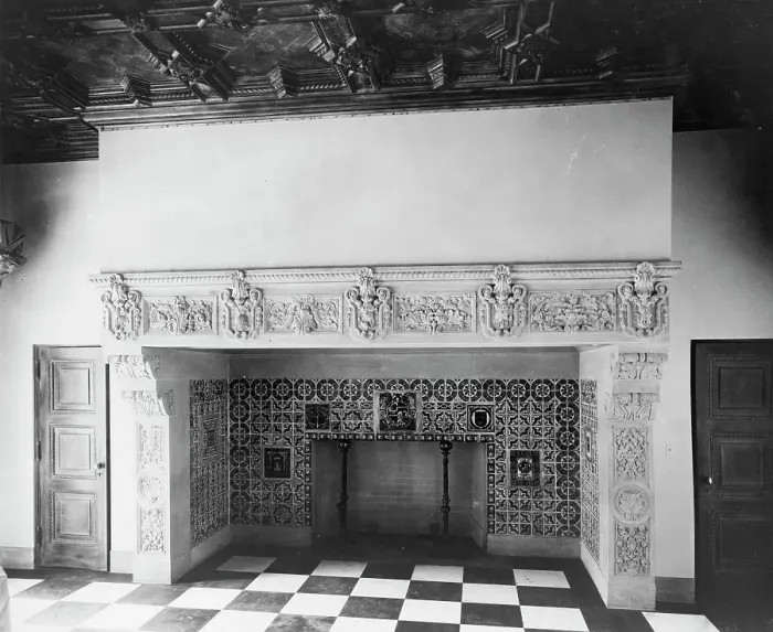 Framed Print : Pasadena, California, Mrs. Herbert Coppell home (interior) - enormous and elaborately... 1917. Creator: Frances Benjamin Johnston Framed Print : Pasadena, California, Mrs. Herbert Coppell home (interior) - enormous and elaborately... 1917. Creator: Frances Benjamin Johnston
