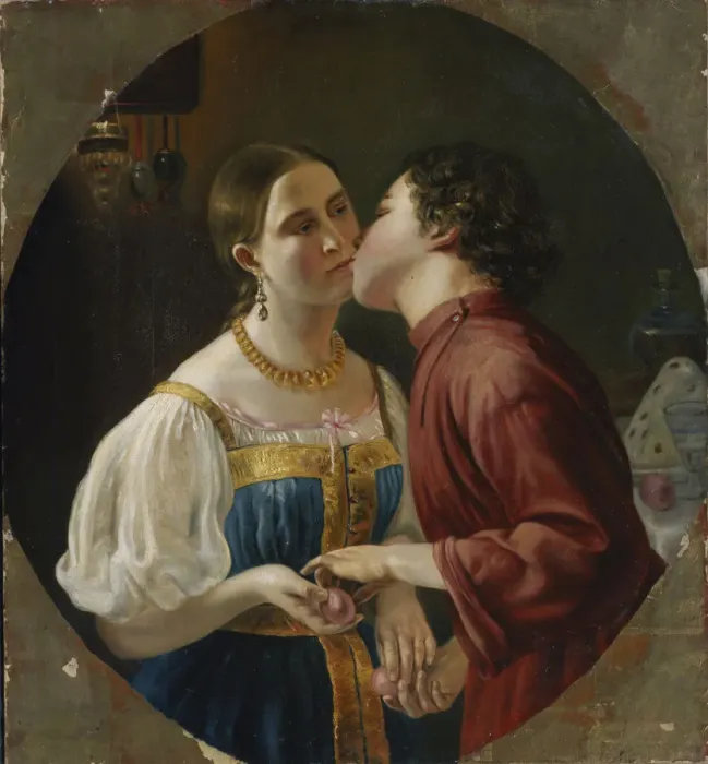 Framed Print : The Paschal greeting. Artist: Anonymous Framed Print : The Paschal greeting. Artist: Anonymous