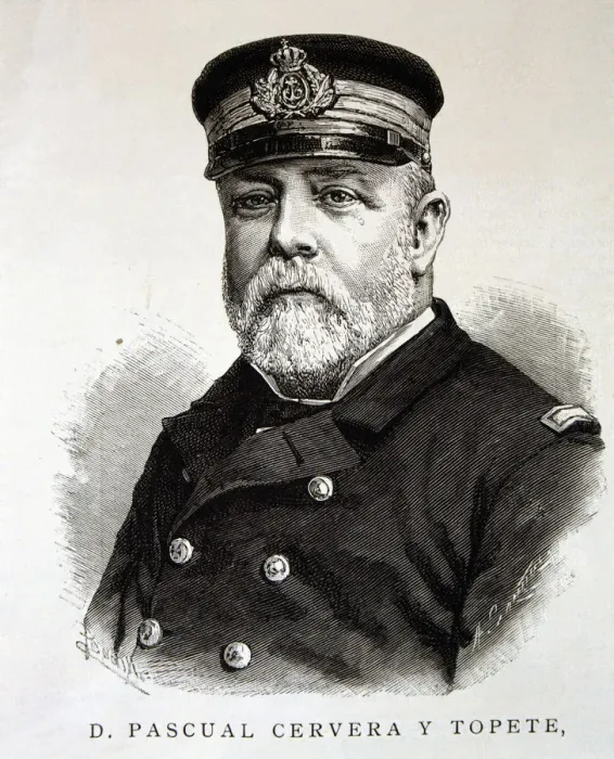 Framed Print : Pascual Cervera y Topete (1839-1909), Spanish sailor, engraving in the Ilustracion Framed Print : Pascual Cervera y Topete (1839-1909), Spanish sailor, engraving in the Ilustracion