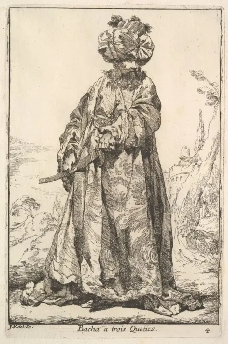 Framed Print : Pasha grasping a sword at his hip with both hands, from the series Caravan of the Sultan Framed Print : Pasha grasping a sword at his hip with both hands, from the series Caravan of the Sultan