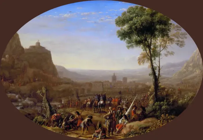 Framed Print : The Pass of Susa Taken by Louis XIII in 1629, ca 1631. Creator: Lorrain, Claude (1600-1682) Framed Print : The Pass of Susa Taken by Louis XIII in 1629, ca 1631. Creator: Lorrain, Claude (1600-1682)