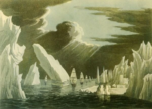 Passage Through the Ice, June 1818, (1946). Creator: Unknown