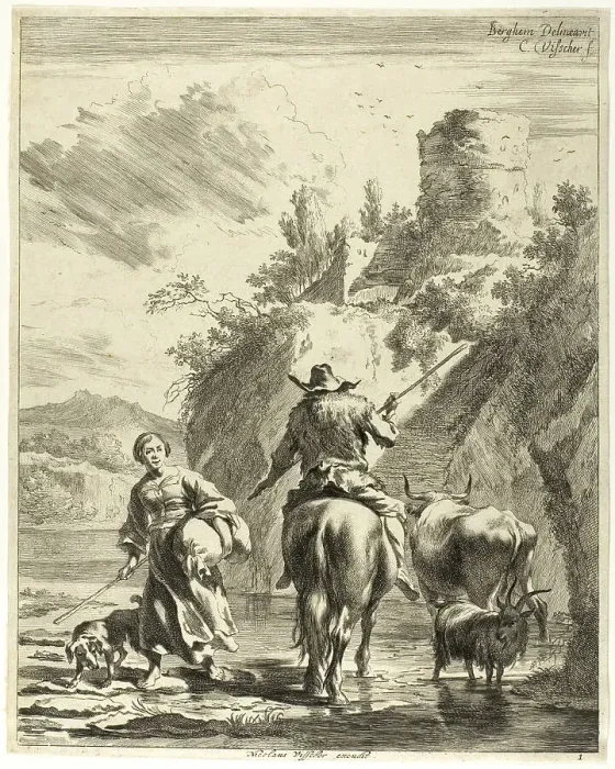 Framed Print : The Passage of the River, n.d. Creator: Cornelis de Visscher Framed Print : The Passage of the River, n.d. Creator: Cornelis de Visscher