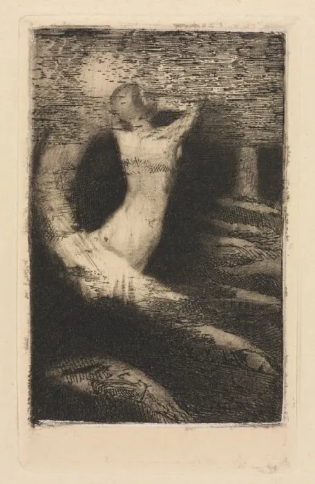 Framed Print : Passage of a Soul, 1891 (printed 1920). Creator: Odilon Redon (French, 1840-1916) Framed Print : Passage of a Soul, 1891 (printed 1920). Creator: Odilon Redon (French, 1840-1916)