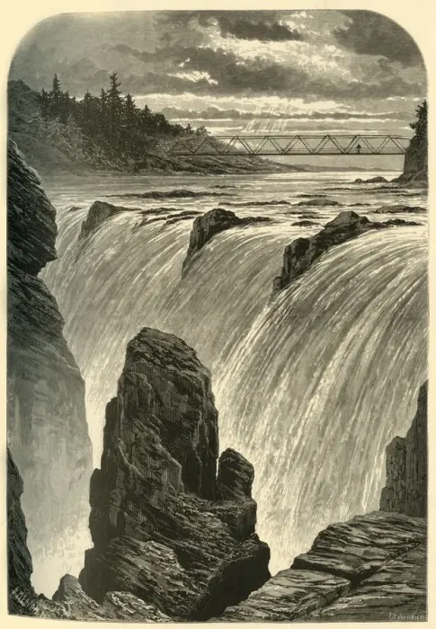 Framed Print : Passaic Falls, 1874. Creator: A. Measom Framed Print : Passaic Falls, 1874. Creator: A. Measom
