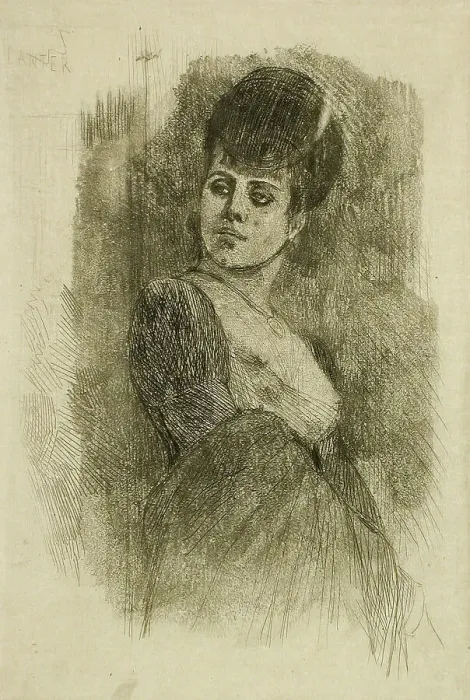 Framed Print : Passé minuit, c1875. Creator: Félicien Rops Framed Print : Passé minuit, c1875. Creator: Félicien Rops
