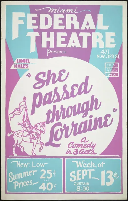 Framed Print : She Passed Through Lorraine, Miami, 1937. Creator: Unknown Framed Print : She Passed Through Lorraine, Miami, 1937. Creator: Unknown
