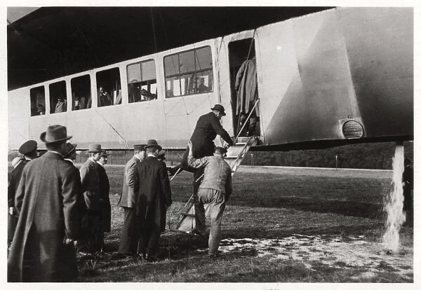 Passengers boarding Zeppelin LZ 11 Viktoria Luise, c1912-1914 (1933)