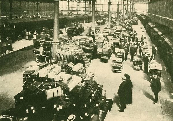 Passengers Luggage at Talbot Road Station, Blackpool, in the Holiday Season, 1930