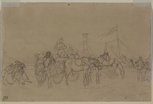 Passengers for Rhine Steamer (verso), second or third quarter 1800s. Creator: Heinrich von Mayr