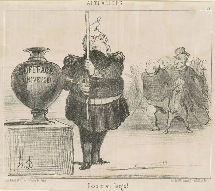 Framed Print : Passez au large!, 19th century. Creator: Honore Daumier Framed Print : Passez au large!, 19th century. Creator: Honore Daumier