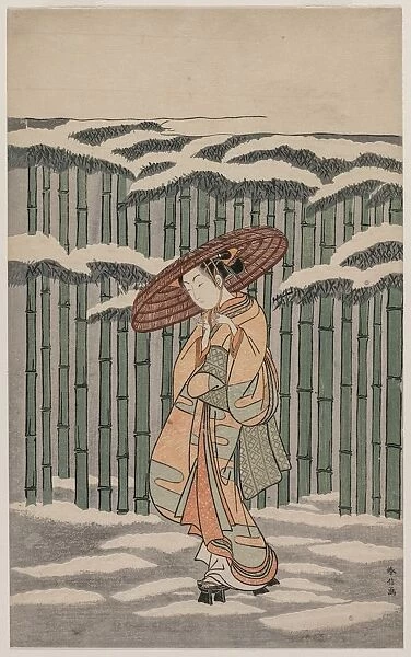 Passing the Bamboo Grove, 1868-1912. Creator: Suzuki Harunobu (Japanese, 1724-1770)