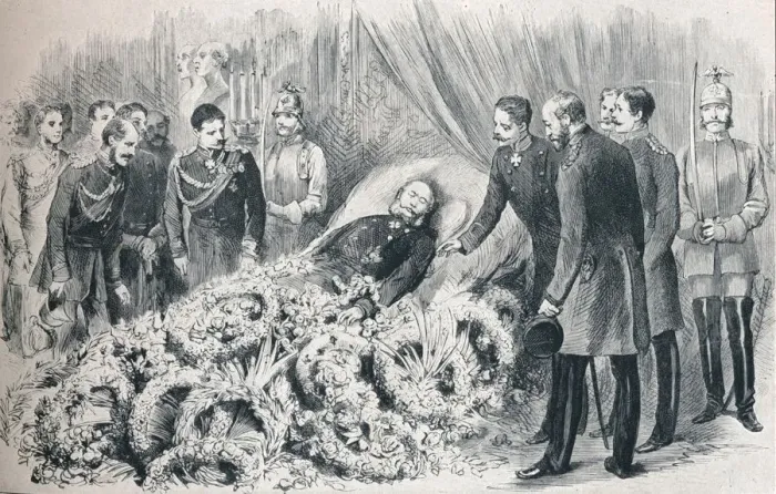 Framed Print : The passing of the first German Emperor: the deathbed of William I, 1888 (1911)