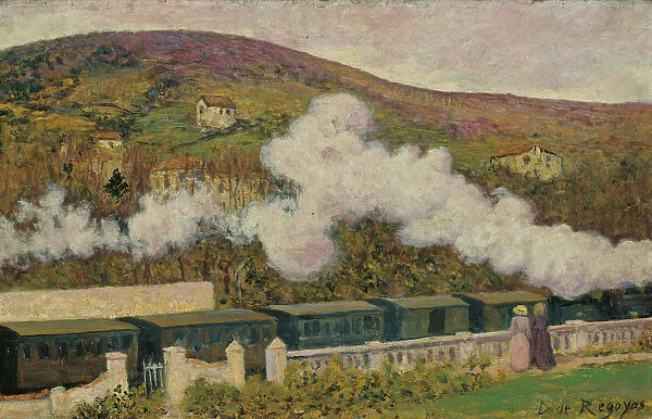 The Passing of the Train. Artist: Regoyos y Valdes, Dario de (1857-1913)