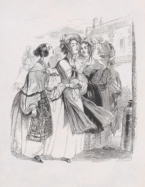 Passing Young Girls from The Complete Works of Beranger, 1836