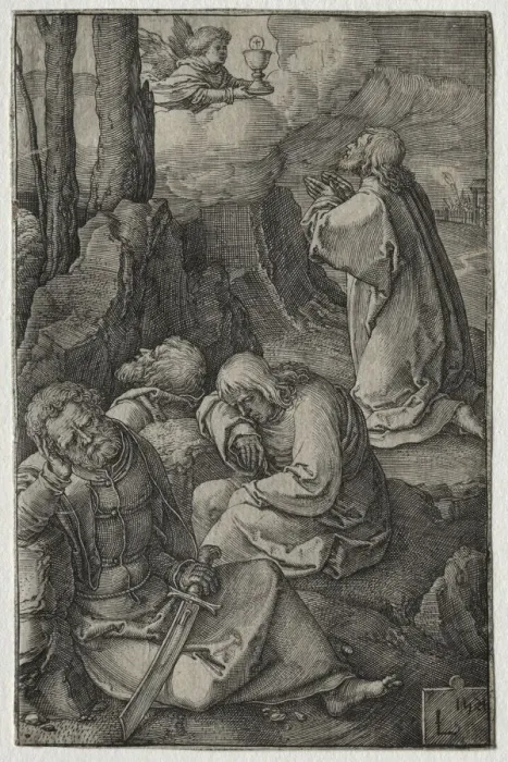 Framed Print : The Passion: The Agony in the Garden, 1521. Creator: Lucas van Leyden (Dutch, 1494-1533) Framed Print : The Passion: The Agony in the Garden, 1521. Creator: Lucas van Leyden (Dutch, 1494-1533)