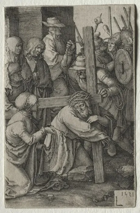 Framed Print : The Passion: Christ Carrying the Cross, 1521. Creator: Lucas van Leyden (Dutch, 1494-1533) Framed Print : The Passion: Christ Carrying the Cross, 1521. Creator: Lucas van Leyden (Dutch, 1494-1533)