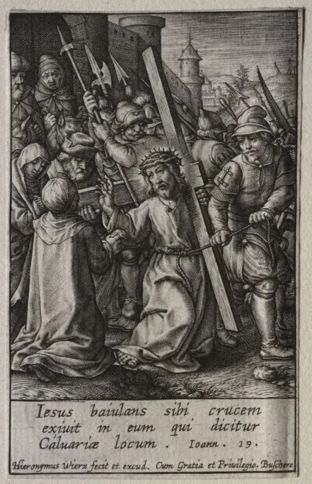 Framed Print : The Passion: Christ Carrying the Cross. Creator: Hieronymus Wierix (Flemish, 1553-1619) Framed Print : The Passion: Christ Carrying the Cross. Creator: Hieronymus Wierix (Flemish, 1553-1619)