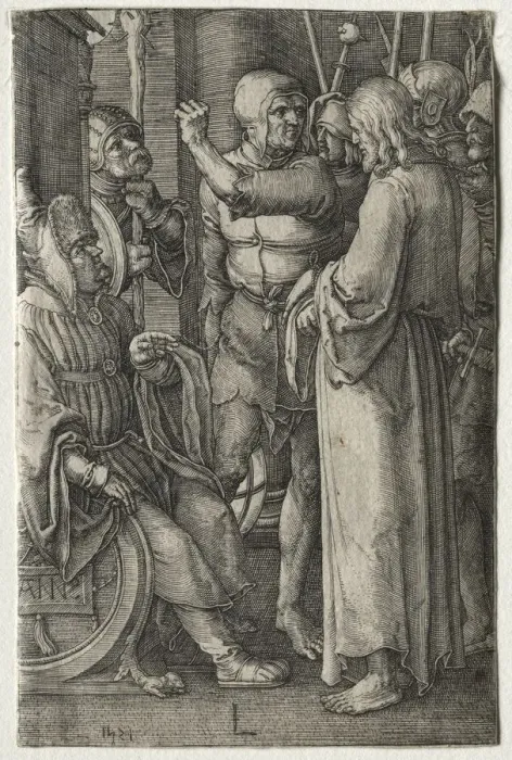 Framed Print : The Passion: Christ Before the High Priest, 1521. Creator: Lucas van Leyden (Dutch, 1494-1533) Framed Print : The Passion: Christ Before the High Priest, 1521. Creator: Lucas van Leyden (Dutch, 1494-1533)