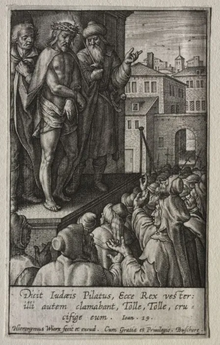 Framed Print : The Passion: Christ Presented to the People. Creator: Hieronymus Wierix (Flemish, 1553-1619) Framed Print : The Passion: Christ Presented to the People. Creator: Hieronymus Wierix (Flemish, 1553-1619)