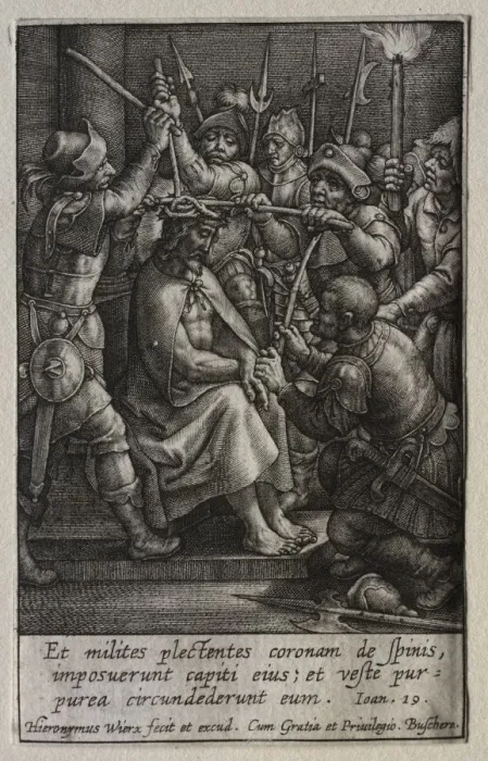 Framed Print : The Passion: The Crowning with Thorns. Creator: Hieronymus Wierix (Flemish, 1553-1619) Framed Print : The Passion: The Crowning with Thorns. Creator: Hieronymus Wierix (Flemish, 1553-1619)