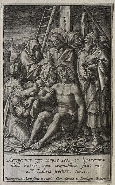 The Passion: Deposition from the Cross. Creator: Hieronymus Wierix (Flemish, 1553-1619)
