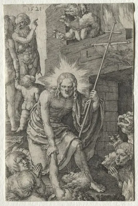 Framed Print : The Passion: Descent into Limbo, 1521. Creator: Lucas van Leyden (Dutch, 1494-1533) Framed Print : The Passion: Descent into Limbo, 1521. Creator: Lucas van Leyden (Dutch, 1494-1533)