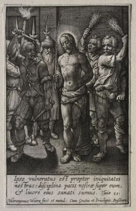Framed Print : The Passion: The Flagellation. Creator: Hieronymus Wierix (Flemish, 1553-1619) Framed Print : The Passion: The Flagellation. Creator: Hieronymus Wierix (Flemish, 1553-1619)