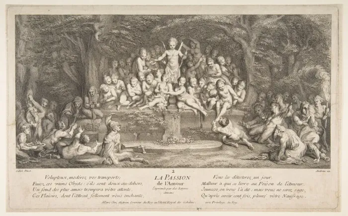 Framed Print : The Passion for Love. n. d. Creator: Claude Gillot Framed Print : The Passion for Love. n. d. Creator: Claude Gillot