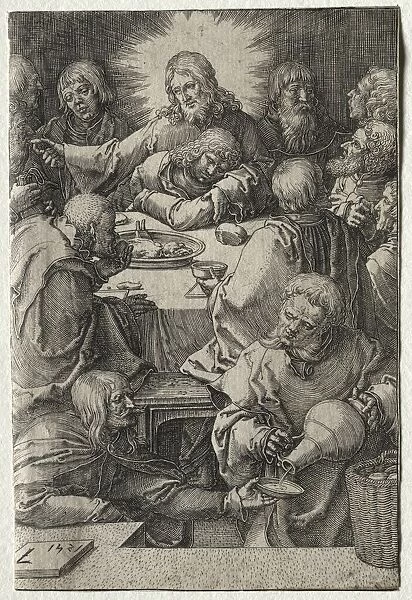 The Passion: The Last Supper, 1521. Creator: Lucas van Leyden (Dutch, 1494-1533)
