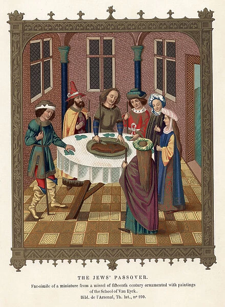 Passover. After a miniature from a 15th century missal