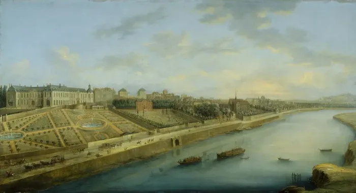 Framed Print : Passy and Chaillot seen from Grenelle, c1743. Creator: Charles-Leopold Grevenbroeck Framed Print : Passy and Chaillot seen from Grenelle, c1743. Creator: Charles-Leopold Grevenbroeck