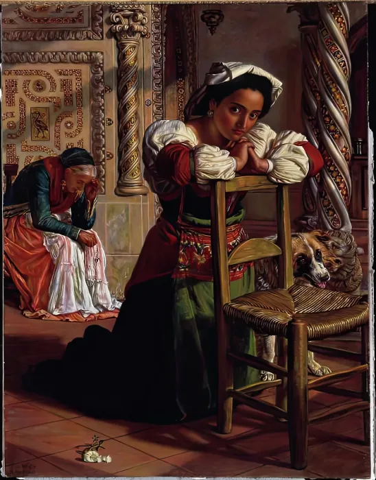 Framed Print : Past and Present, 1868. Creator: William Holman Hunt Framed Print : Past and Present, 1868. Creator: William Holman Hunt