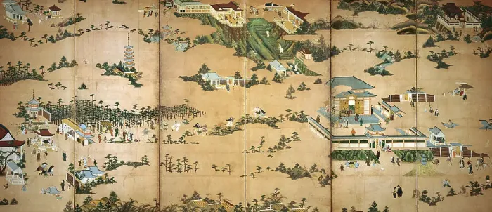 Framed Print : Pastimes and Pleasures in the Eastern Hills of Kyoto, between 1615 and 1624. Creator: Anon Framed Print : Pastimes and Pleasures in the Eastern Hills of Kyoto, between 1615 and 1624. Creator: Anon